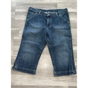 Carhartt WB012 F10 Original Fit Mid Rise Cropped Denim Jean Capri Women's Size14